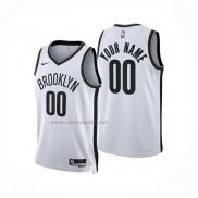 Camiseta Brooklyn Nets Personalizada Association 2024-25 Blanco