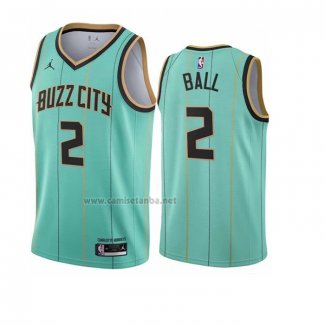 Camiseta Charlotte Hornets LaMelo Ball #2 Ciudad 2020-21 Verde