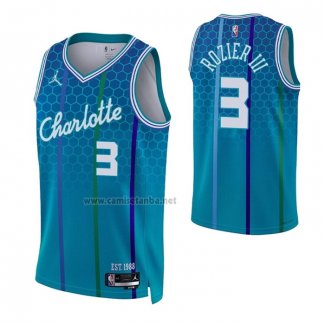 Camiseta Charlotte Hornets Terry Rozier III #3 Ciudad 2021-22 Azul