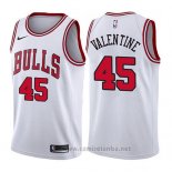 Camiseta Chicago Bulls Denzel Valentine #45 Association 2017-18 Blanco