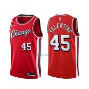 Camiseta Chicago Bulls Denzel Valentine #45 Ciudad 2021-22 Rojo