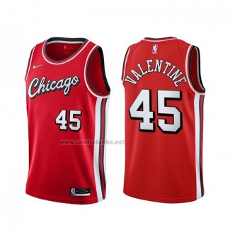 Camiseta Chicago Bulls Denzel Valentine #45 Ciudad 2021-22 Rojo