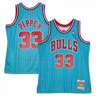 Camiseta Chicago Bulls Scottie Pippen #33 Mitchell & Ness 1995-96 Azul