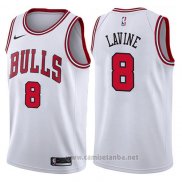 Camiseta Chicago Bulls Zach Lavine #8 2017-18 Blanco