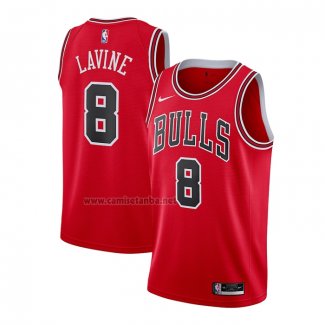 Camiseta Chicago Bulls Zach Lavine #8 Icon 2020-21 Rojo