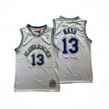 Camiseta Dallas Mavericks Steve Nash NO 13 Mitchell & Ness 1994-95 Blanco