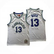 Camiseta Dallas Mavericks Steve Nash NO 13 Mitchell & Ness 1994-95 Blanco