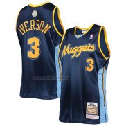 Camiseta Denver Nuggets Allen Iverson #3 Mitchell & Ness 2006-07 Azul2