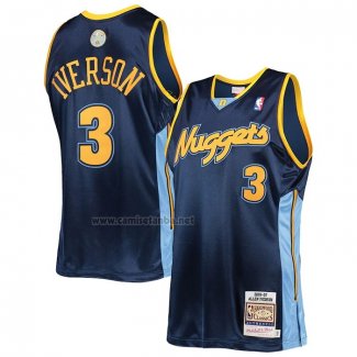 Camiseta Denver Nuggets Allen Iverson #3 Mitchell & Ness 2006-07 Azul2