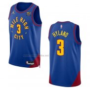 Camiseta Denver Nuggets Nahshon Hyland #3 Statement 2022-23 Azul