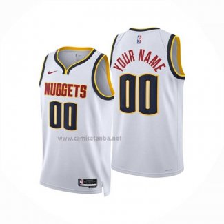 Camiseta Denver Nuggets Personalizada Association 2024-25 Blanco