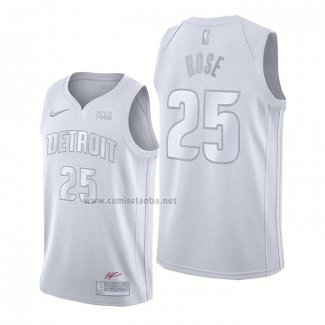 Camiseta Detroit Pistons Derrick Rose #25 MVP Blanco