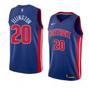 Camiseta Detroit Pistons Wayne Ellington #20 Icon 2018 Azul