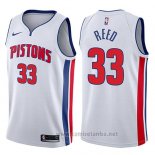 Camiseta Detroit Pistons Willie Reed #33 Association 2017-18 Blanco