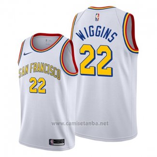 Camiseta Golden State Warriors Andrew Wiggins #22 Classic 2019-20 Blanco