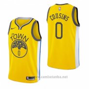 Camiseta Golden State Warriors Demarcus Cousins #0 Earned 2018-19 Amarillo