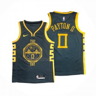 Camiseta Golden State Warriors Gary Payton II #0 Ciudad 2018-19 Azul