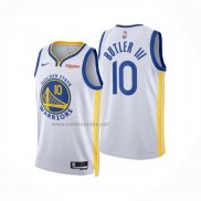 Camiseta Golden State Warriors Jimmy Butler III NO 10 Association 2024-25 Blanco