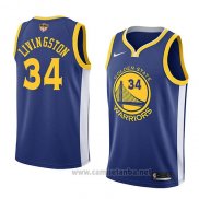 Camiseta Golden State Warriors Shaun Livingston #34 Icon 2017-18 Finals Bound Azul