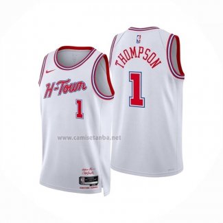 Camiseta Houston Rockets Amen Thompson NO 1 Ciudad 2025-26 Blanco