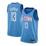 Camiseta Houston Rockets James Harden #13 Ciudad 2020-21 Azul