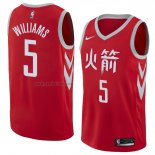 Camiseta Houston Rockets Troy Williams #5 Ciudad 2018 Rojo