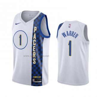 Camiseta Indiana Pacers T.j. Warren #1 Ciudad Blanco