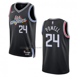 Camiseta Los Angeles Clippers Norman Powell #24 Ciudad 2022-23 Negro