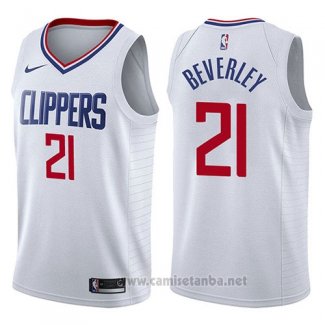 Camiseta Los Angeles Clippers Patrick Beverley #21 Association 2017-18 Blanco