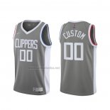 Camiseta Los Angeles Clippers Personalizada Earned 2020-21 Gris