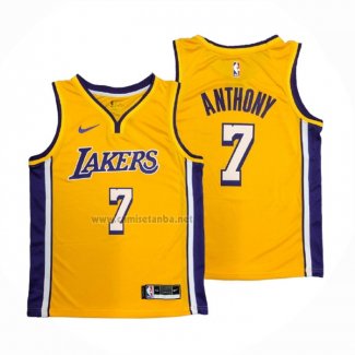 Camiseta Los Angeles Lakers Carmelo Anthony #7 Icon Amarillo