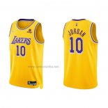 Camiseta Los Angeles Lakers DeAndre Jordan #10 75th Anniversary 2021-22 Amarillo