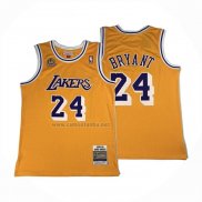 Camiseta Los Angeles Lakers Kobe Bryant NO 24 Autentico 2007-08 Amarillo