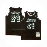 Camiseta Los Angeles Lakers Kobe Bryant #24 Mitchell & Ness 2007-08 Negro Blanco