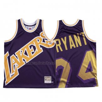 Camiseta Los Angeles Lakers Kobe Bryant #24 Mitchell & Ness Big Face Violeta