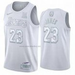 Camiseta Los Angeles Lakers LeBron James #23 MVP Blanco