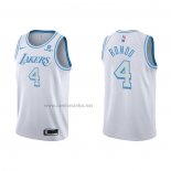 Camiseta Los Angeles Lakers Rajon Rondo #4 Ciudad 2021-22 Blanco