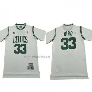 Camiseta Manga Corta Boston Celtics Larry Bird NO 33 Blanco