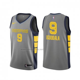 Camiseta Memphis Grizzlies Andre Iguodala #9 Ciudad 2019-20 Gris