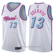 Camiseta Miami Heat Bam Adebayo #13 Ciudad 2017-18 Blanco