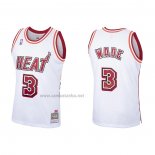 Camiseta Miami Heat Dwyane Wade #3 Hardwood Classics Blanco