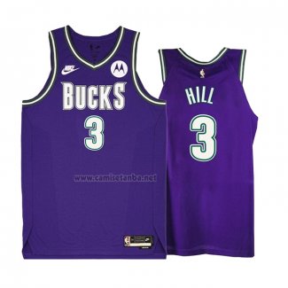 Camiseta Milwaukee Bucks George Hill #3 Classic 2022-23 Violeta