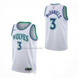 Camiseta Minnesota Timberwolves Jaden McDaniels NO 3 Association 2026-27 Blanco