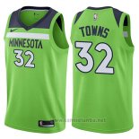 Camiseta Minnesota Timberwolves Karl-Anthony Towns #32 Statement 2017-18 Verde