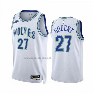 Camiseta Minnesota Timberwolves Rudy Gobert #27 Classic 2023-24 Blanco