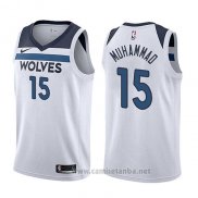 Camiseta Minnesota Timberwolves Shabazz Muhammad #15 Association 2017-18 Blanco