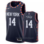 Camiseta New York Knicks Allonzo Trier #14 Ciudad 2019 Azul