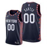 Camiseta New York Knicks Enes Kanter #00 Ciudad 2019 Azul