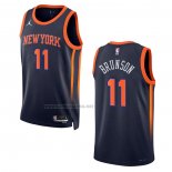 Camiseta New York Knicks Jalen Brunson #11 Statement 2022-23 Negro
