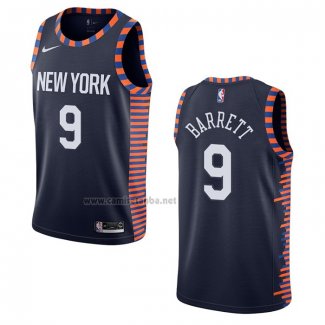 Camiseta New York Knicks RJ Barrett #9 Ciudad Edition 2019-20 Azul